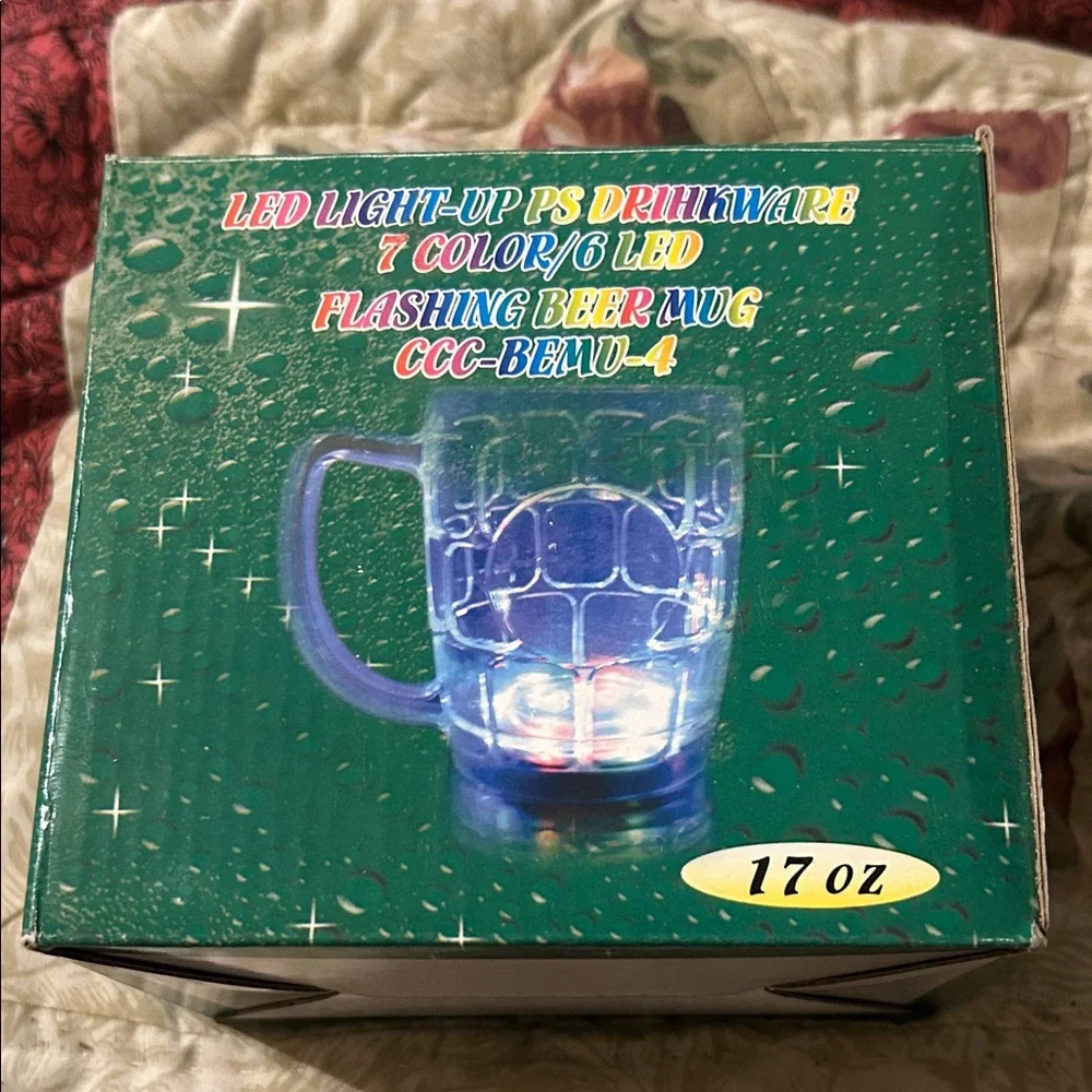 LED Light-Up Flashing Beer Mug - 7 Color LED
